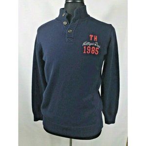 Tommy Hilfiger Men's Sweater Pullover 3 Button Long Sleeve XL Blue Fall